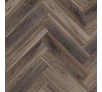 LVT Luxury Vinyl Herringbone Flooring Waterproof Click Fit Wood Effect LVT Floor 2.04m² Pack | Office, Hallway, Kitchen, Dining Room LVT Flooring Pack (Aged Oak)