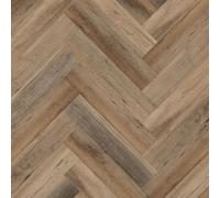 LVT Luxury Vinyl Herringbone Flooring Waterproof Click Fit Wood Effect LVT Floor 2.04m² Pack | Office, Hallway, Kitchen, Dining Room LVT Flooring Pack (Golden Oak)