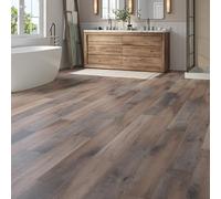 LVT Luxury Vinyl Tile Plank Flooring Waterproof Click Fit Wood Effect LVT Floor 2.196m² Coverage Per Pack | Office, Hallway, Kitchen, Dining Room Flooring Pack (Aged Oak)