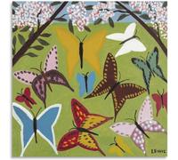 LVTFCO Famous Maud Lewis Poster《Butterfly》Wall Art Maud Lewis Prints Maud Lewis Canvas Painting Abstract Picture For Bedroom Wall Decor 50x50cm No Frame