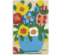 LVTFCO Famous Maud Lewis Poster《Flower》Wall Art Maud Lewis Prints Maud Lewis Canvas Painting Abstract Picture For Bedroom Wall Decor 50x70cm No Frame