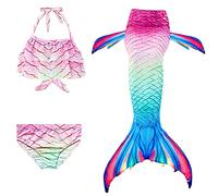 LVTFCO Makeup party dress mermaid dress beach casual wear Halloween costume fish tail and top,Pink-130