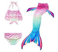 LVTFCO Makeup party dress mermaid dress beach casual wear Halloween costume fish tail and top,Pink-M120