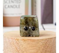 LVTFCO Natural Block Gemstone Crystal Pet Raw Stone Pet Cute Crystal Critter Mini Hedgehog Pet Rock Guardian,labradorite