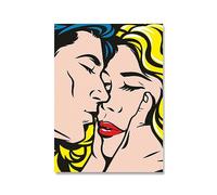 LVTFCO Roy Lichtenstein Poster Kissing Couple Pop Canvas Wall Art Lichtenstein Prints Lichtenstein Painting For Home Decor Picture 50x70cmx1 No Frame