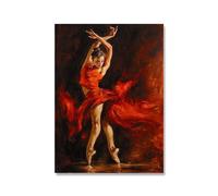 LVTFCO Spanish Flamenco Dancer Poster Spanish Dancer Wall Art Spanish Flamenco Dancer Prints Retro Canvas Painting Home Decor Picture 50x70cm No Frame