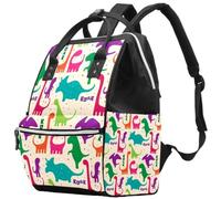 LVTISEE Cartoon Roar Dino Dinosaur Diaper Bag Mummy Backpack Nappy Nursing Bag for Baby Care