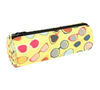 LVTISEE Cartoon Summer Glasses Pencil Bag Pen Pouch Desk Organizer Makeup Bag