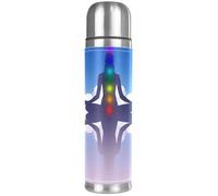 LVTISEE Human System of Chakras Pattern Vacuum Flask Bottle Insulated Water Bottle Compact Stainless Steel Coffee Travel Mug 500ml