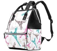 LVTISEE Romantic Paris Eiffel Tower Diaper Bag Mummy Backpack Nappy Nursing Bag for Baby Care