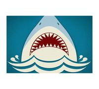 LVTISEE Shark Jaws Placemats for Dining Table Set of 4, Cloth Table Runner Heat-Resistant Stain Resistant Washable Kitchen Table Mats
