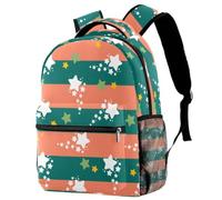 LVTISEE Stardust Stars Striped Pattern Backpack Hiking Travel Rucksack School Bag Bookbag for Men Women