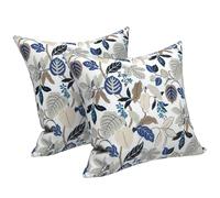 LVTXIII Outdoor Throw Pillow Covers 20 x 20 Inch, Covers ONLY Modern Cute Pattern Decorative Square Toss Pillow Case Pack of 2 for Home Patio Garden Sofa Bed Furniture, Breeze Leaves Beige