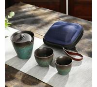 LVUNZJCA chinese tea set,chinese ceramic tea cup, Tea Set Teapot Gaiwan With Cups Tea Sets Portable Travel Tea Set Drinkw Free Teapot (Color : A)