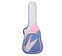 LVUNZJCA Guitar Bag Guitar Performance Bag Soft Double Shoulder Strap Thickened Guitar Musical Instrument Bag for Guitar Lover(Pink-Blue)