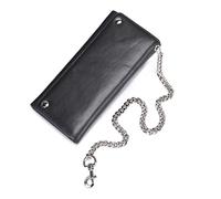LVUNZJCA Men's Chain Wallet Men's Hand Grasping Long Wallet Chain Anti-theft Wallet Key Belt Chain(Noir)