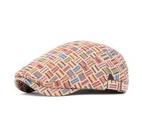 LVUNZJCA Men's Flat Cap Artistic Retro Beret Versatile Forward Hat Beret Hat(Pink)