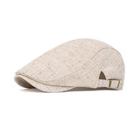 LVUNZJCA Men's Flat Cap Beret Hat Men's Breathable Forward Hat Beret Hat(Khaki)