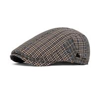 LVUNZJCA Men's Flat Cap Beret Hat Retro Color Blocked Forward Hat Beret Hat(Green)