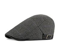 LVUNZJCA Men's Flat Cap Flat Cap Mens Beret Hat Ivy Hat Cap Tweed Cap Gatsby Hat Beret Hat(Noir)