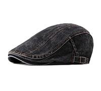 LVUNZJCA Men's Flat Cap Men Newsboy Cap Flat Cap Golf Cowboy Driving Hat Beret Hat(Noir)