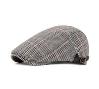 LVUNZJCA Men's Flat Cap Men's Casual Beret for Sun Protection and Shading Beret Hat(Light Khaki)