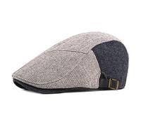LVUNZJCA Men's Flat Cap Mens Flat Cap Gatsby Ivy Irish Newsboy Hat Adjustable Beret Hat(B)