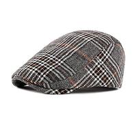 LVUNZJCA Men's Flat Cap Retro Golf Flat Caps Mens, Newsboy Caps for Men Beret Hat(Noir)