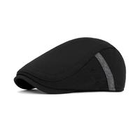 LVUNZJCA Men's Flat Cap Retro Minimalist Beret Outdoor Sun Hat Beret Hat(Noir)