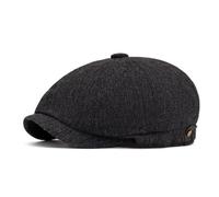 LVUNZJCA Men's Flat Cap Soft Top Duckbill Newspaper Hat Casual Beret Beret Hat(Dark Grey)