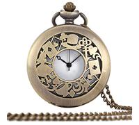 LVUNZJCA Men's Pocket Watch Delicate Vintage Creative Hollow Quartz Pocket Watch Classical Vintage Quartz Pocket for Men for Birthday