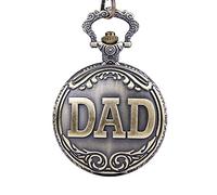 LVUNZJCA Men's Pocket Watch Delicate Vintage Nostalgia Classic Carved Letters Quartz Pocket Watch Antique Men and Women Hanging Watch for Birthday