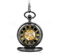 LVUNZJCA Men's Pocket Watch Unisex Classic Antique Mechanical Pocket Watch with Chain Flip On Chain Mechanical Pocket Watch for Birthday