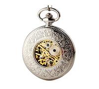LVUNZJCA Men's Pocket Watch Unisex Classic Vintage Flip Mechanical Pocket Watch Antique Hanging Watch for Birthday