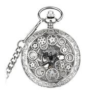 LVUNZJCA Men's Pocket Watch Vintage Automatic Mechanical Movement Pocket Watches for Birthday