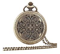 LVUNZJCA Men's Pocket Watch Vintage Digital Mechanical Pocket Watch with Chain Vintage Nostalgic Palace Carved Hollow for Birthday
