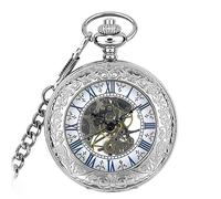 LVUNZJCA Men's Pocket Watch Vintage Handmade Mechanical Movement Pocket Watch for Birthday