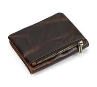 LVUNZJCA Men's Wallet Leather Short Wallet Leather Men Women Bifold Wallet Coin Purse Card Holder