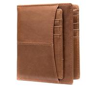 LVUNZJCA Men's Wallet Men's Short Minimalist Ultra-Thin Retro Wallet for Work Business or Travel