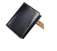 LVUNZJCA Men's Wallet Retro Creative Men's Minimalist Wallet for Work Business or Travel(Noir)