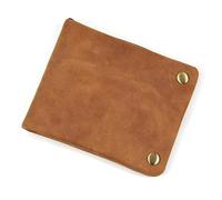 LVUNZJCA Men's Wallet Vintage Wallet Leather Short Wallet Men's Classic Bifold Wallet Card Holder(Brown)