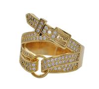 LVUNZJCA Scarf Buckle Pure Copper Zircon Micro-set Belt Ring Silk Scarf Buckle Scarf Rings for Women(Gold)
