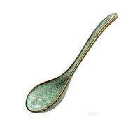 LVUNZJCA Soup Ladle Creative Ceramic Spoon Soup Spoon Long Handle Spoon for Home, Cooking(Green)