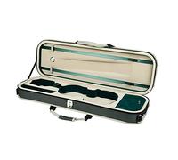 LVUNZJCA Violin Case Violin Hard Case High-Density Foam Hygrometer Oblong Shape with Strong Zippers for Students, Beginner(Grey,1/4)