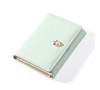 LVUNZJCA Women's Short Wallet Card Purse Wallets for Women Pendant 3 Slots 1 Photo Window Zipper Coin Pocket for Ladies Small Clutch(B)