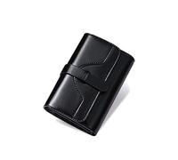 LVUNZJCA Women's Short Wallet Women's Foldable Simple Wallet Compact Short Wallet for Ladies Small Clutch(Noir)