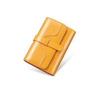 LVUNZJCA Women's Short Wallet Women's Foldable Simple Wallet Compact Short Wallet for Ladies Small Clutch(Yellow)