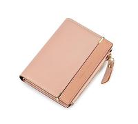 LVUNZJCA Women's Short Wallet Women's Wallet Short Zip Bifold for Ladies Small Clutch(Pink)
