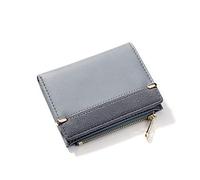 LVUNZJCA Women's Short Wallet Women's Zipper Small Wallet Frosted Stitching Short Wallet for Ladies Small Clutch(A)