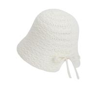 LVUNZJCA Women's Straw Hat Sombrero De Paja Hueco Y Transpirable En Verano Summer Beach Cap(White)